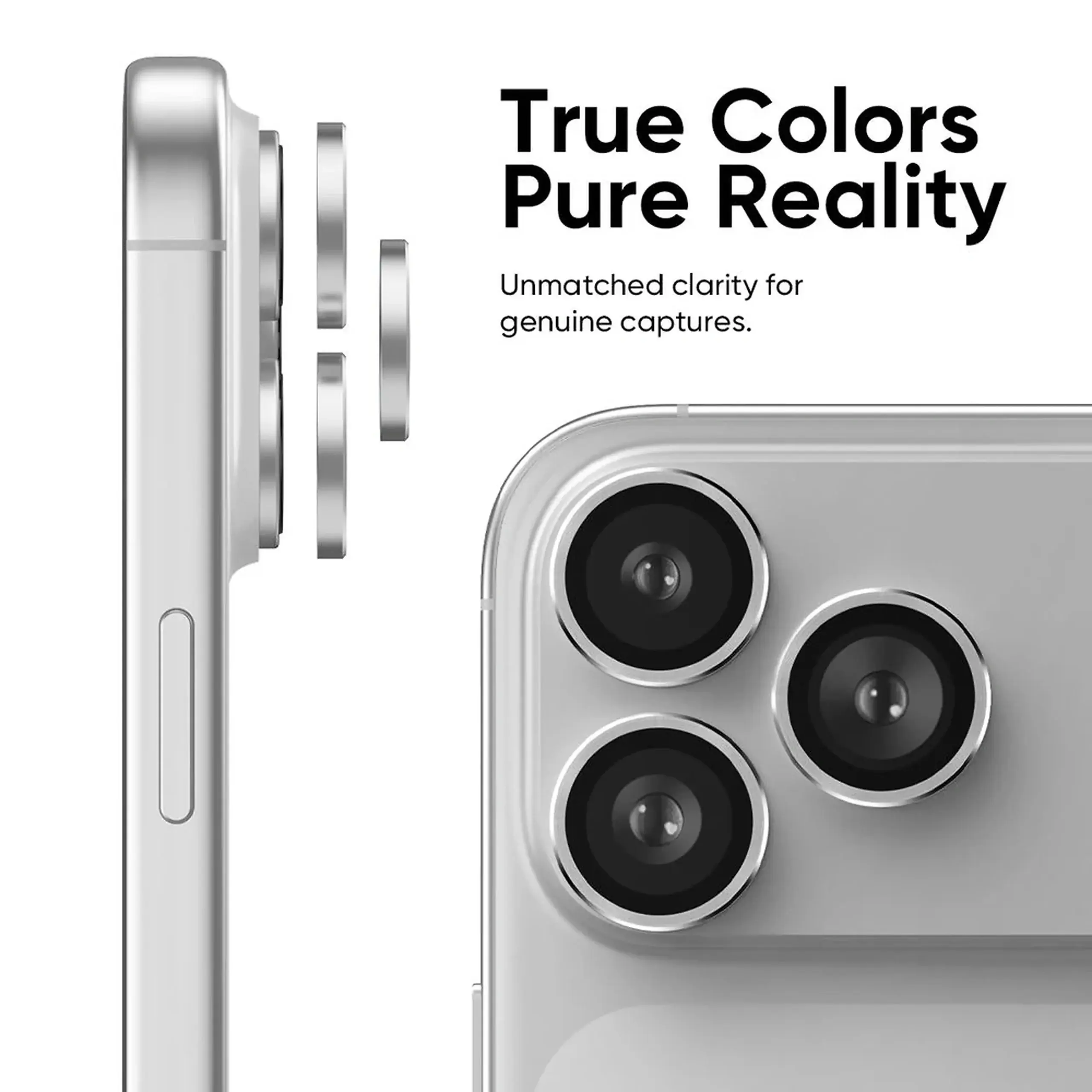 2-Pack Camera Lens Frame Glass Protector for iPhone - Image 2
