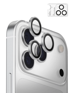 2-Pack Camera Lens Frame Glass Protector for iPhone